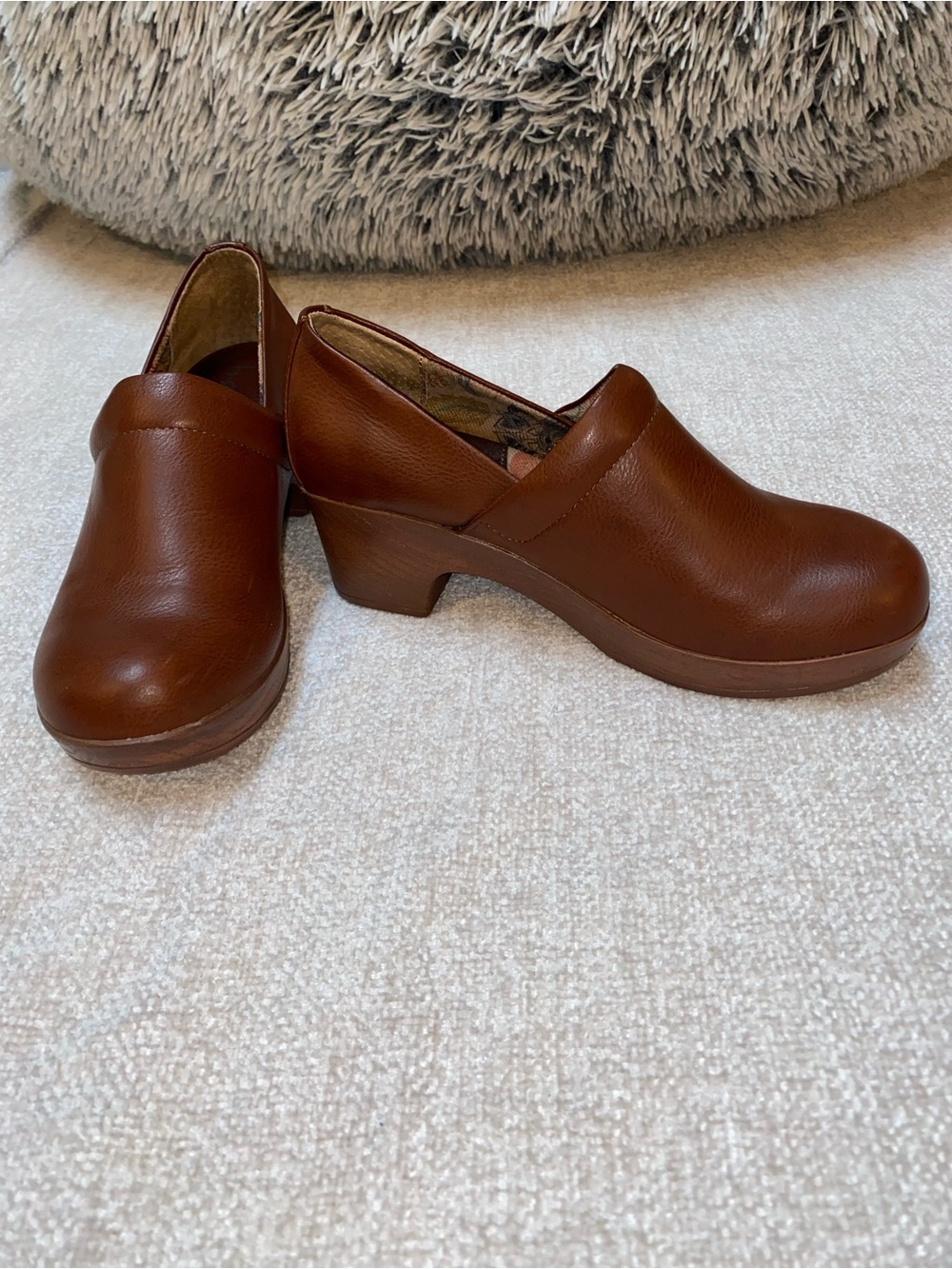 b.o.c. Born Concept Jaylin Brown Leather Comfort Clogs Mules Size 7.5